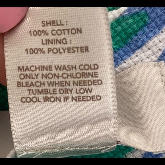 LOFT Blue Green Lined Cotton Tropical Print Mini Skirt Size 2 - Picture 8 of 11